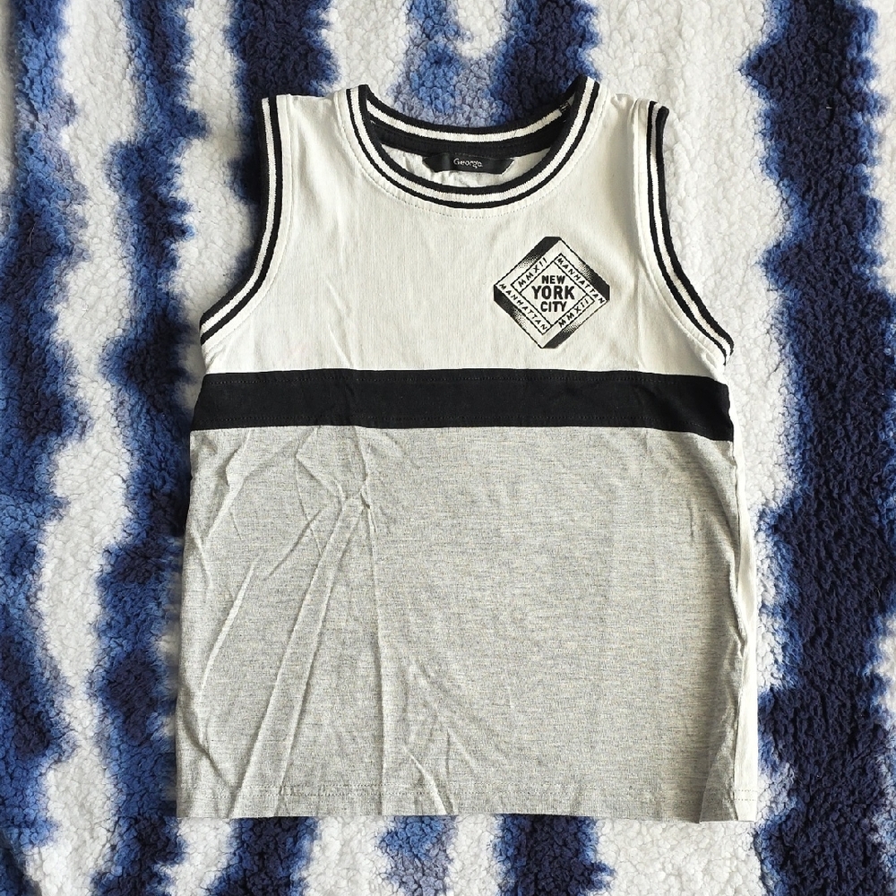 George Kids' Black and Gray Tank Top